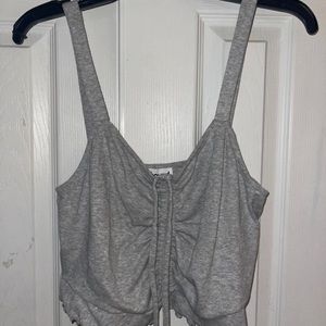 Cropped Tank with center rousching